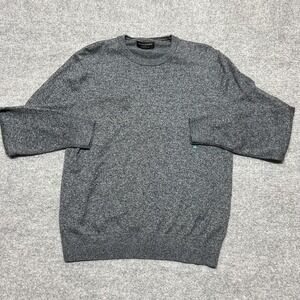 Banana Republic Sweater Mens Medium Gray Cotton Silk Cashmere Crewneck Pullover